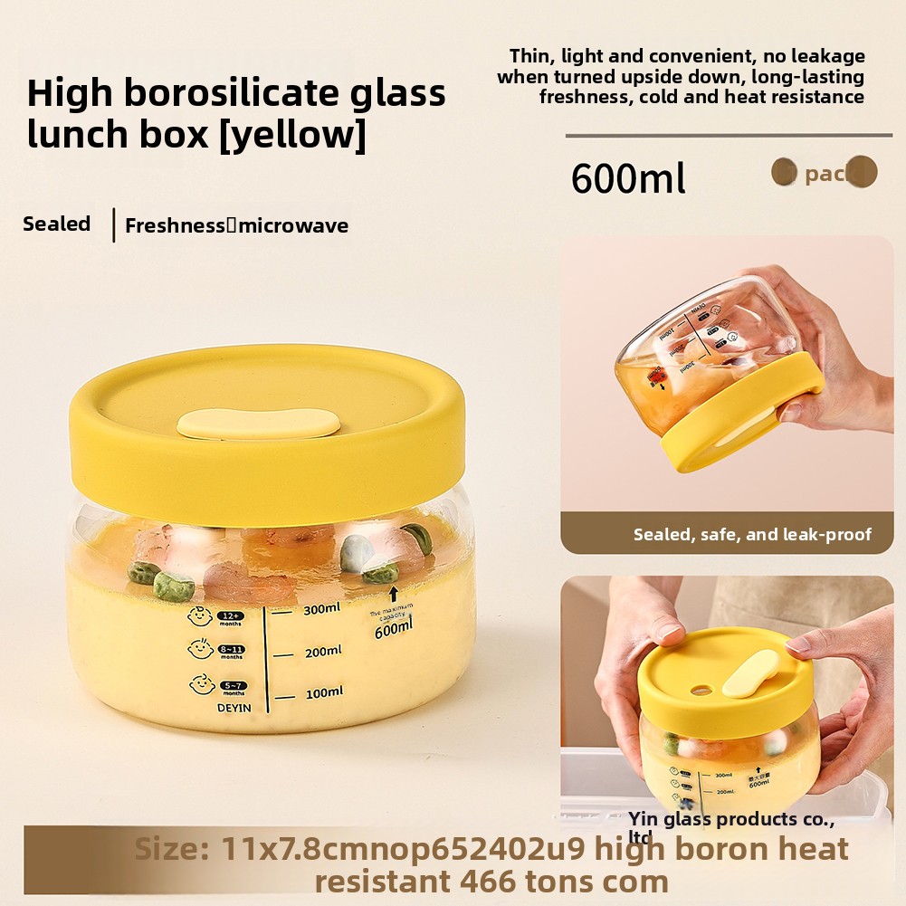 Food Storage Safe - Glass Food Storage Container Airtight Leakproof