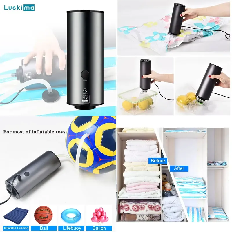 Food Storage Vacuum - 2 In 1 Portable Air Vacuum