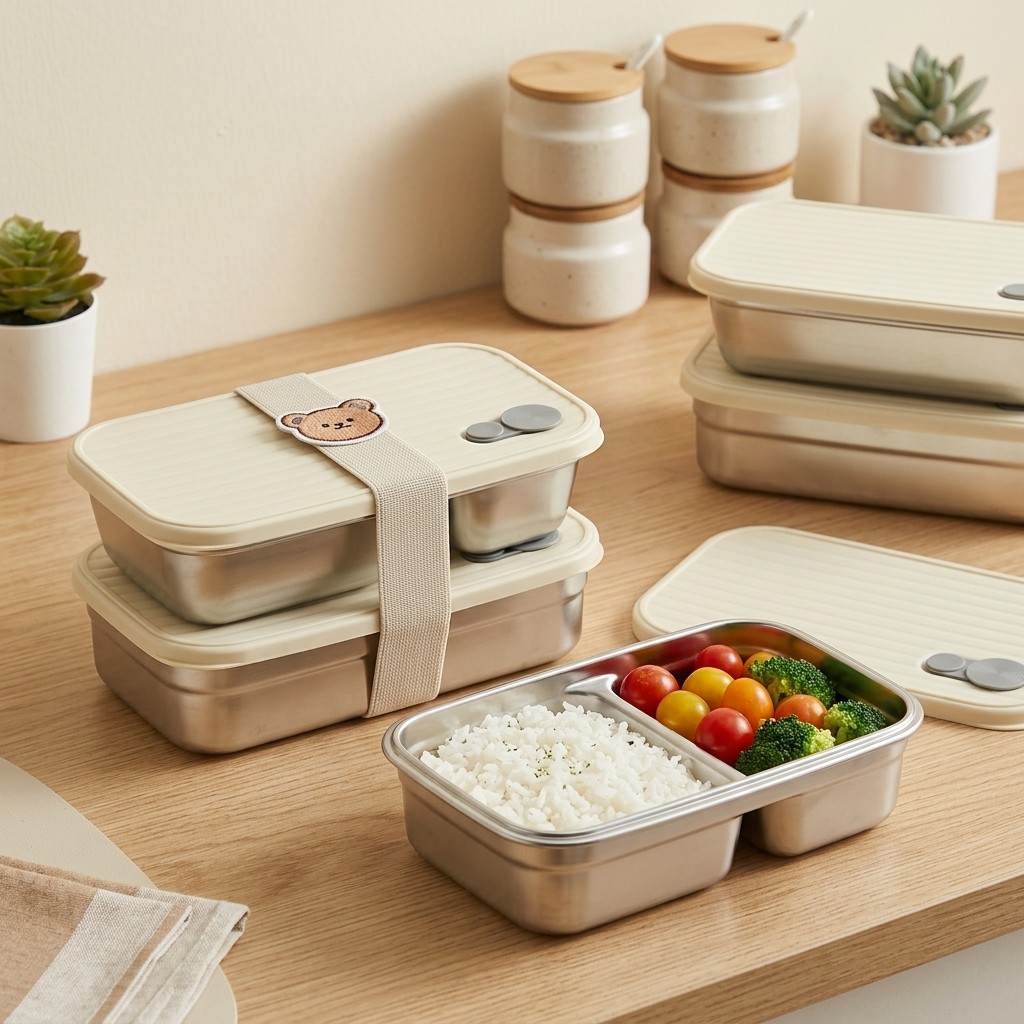 Stainless Steel Bento Box Meta - Food Storage Prep Containers 评论和价格