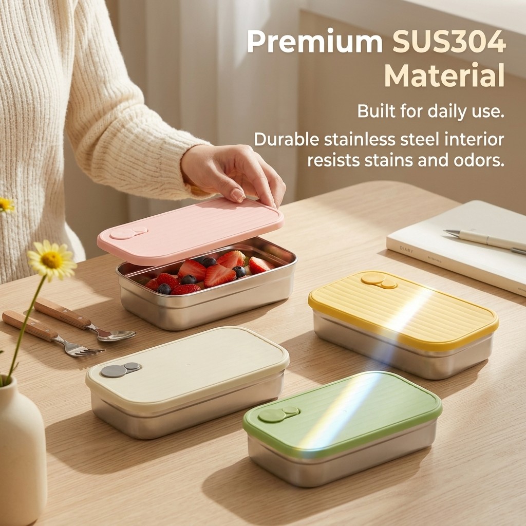 Stainless Steel Bento Box Meta - Food Storage Prep Containers 评论和价格