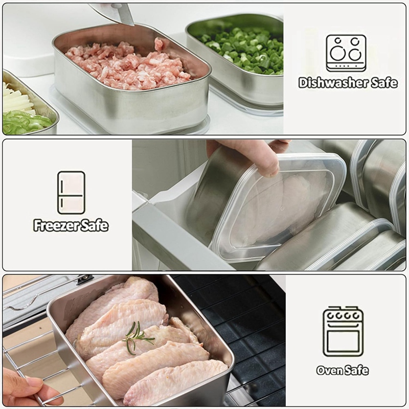Stainless Steel Containers for - Food Storage Safe 评论和价格