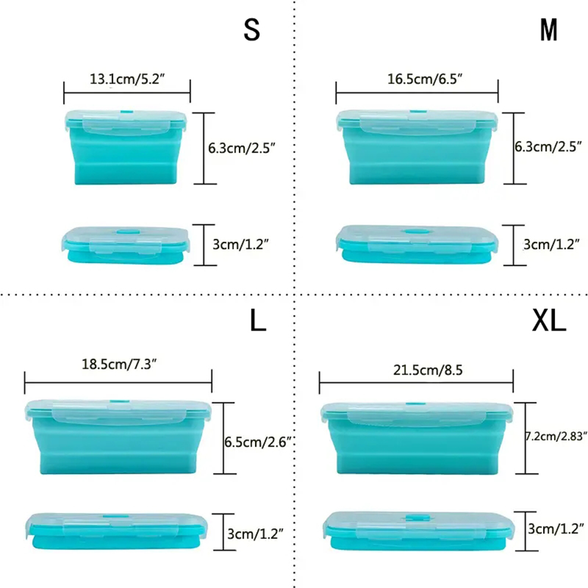 Collapsible Silicone Food Stor - Food Storage Safe 评论和价格