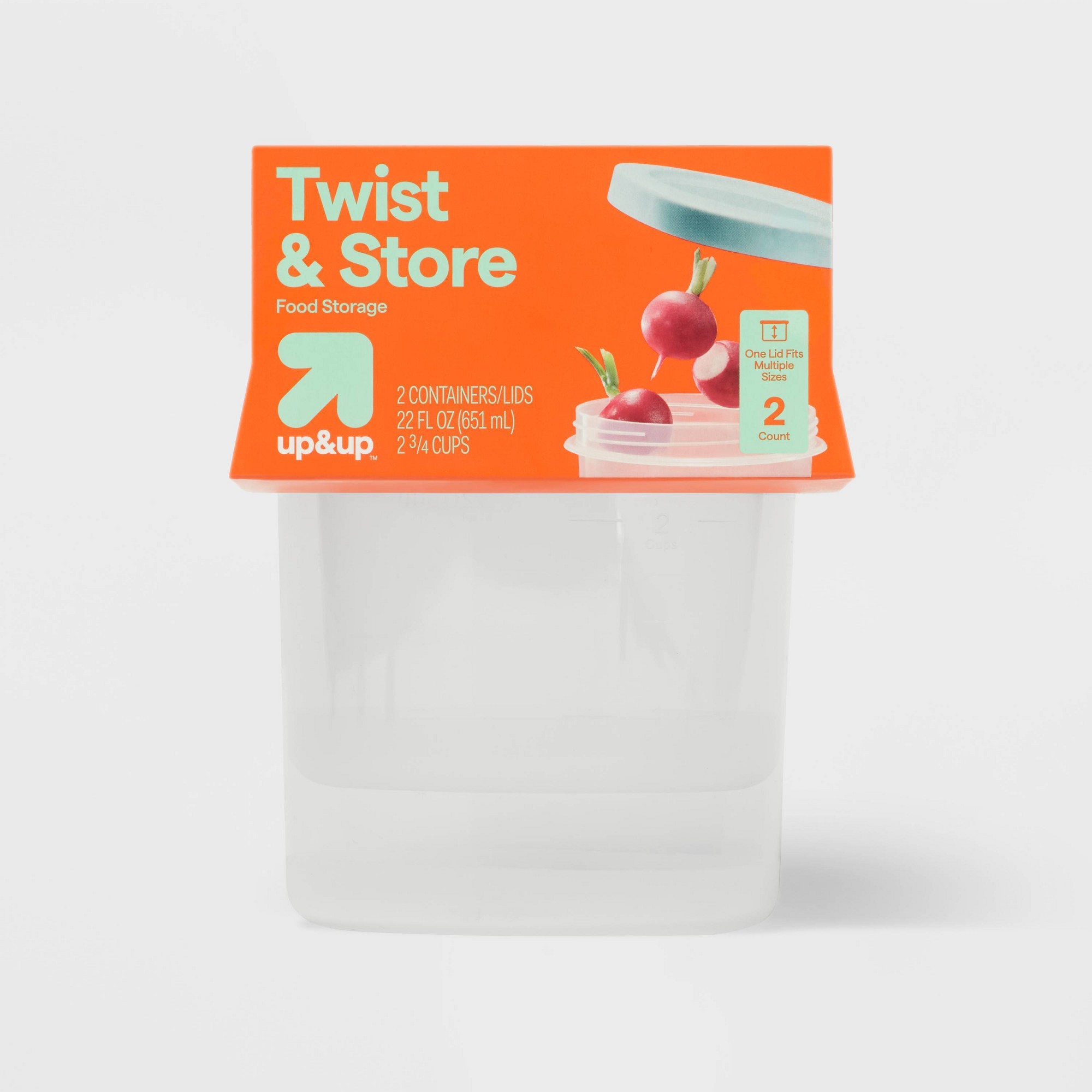 2ct Large Round Twist Food Sto - Food Storage Prep Containers 评论和价格