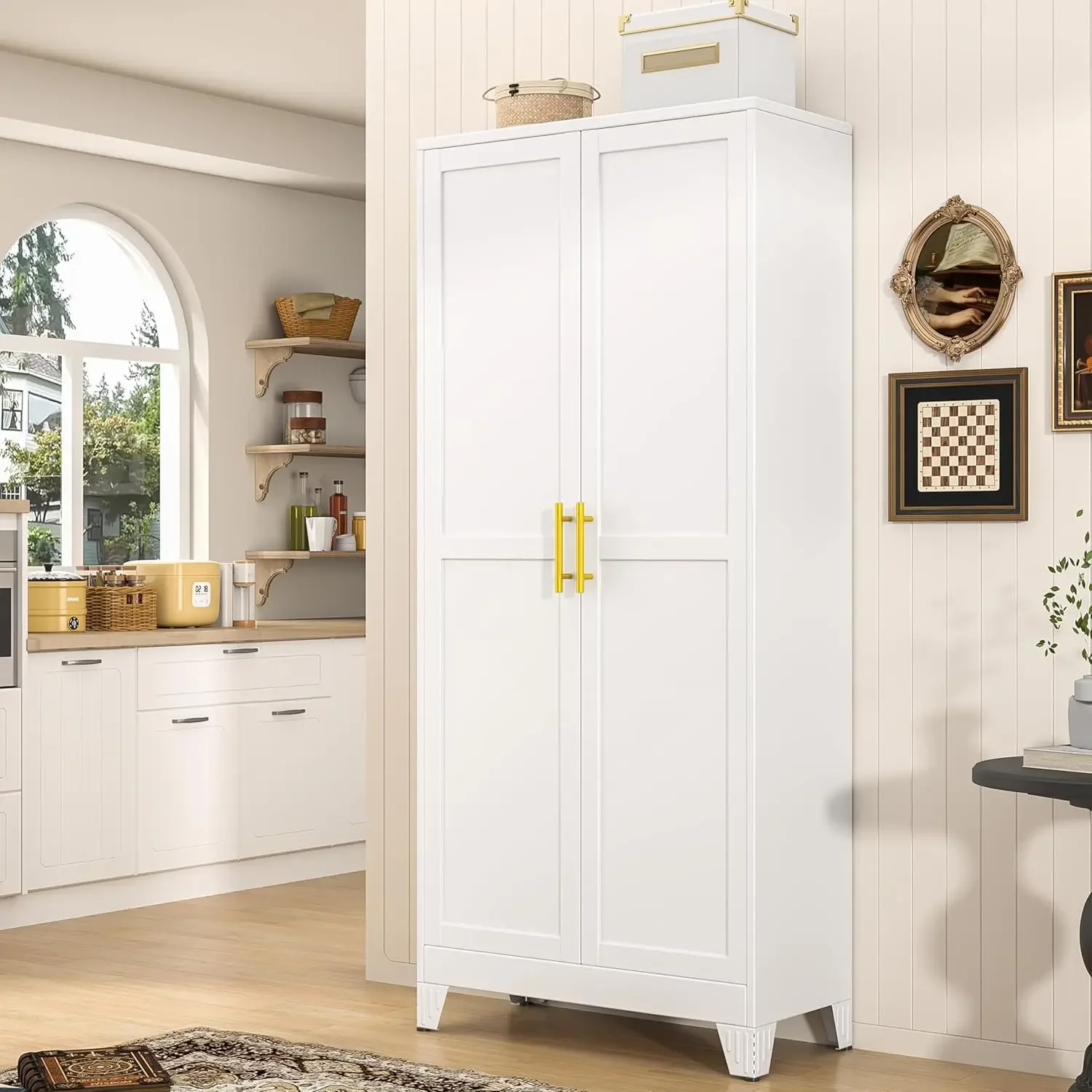 71 Tall Metal Pantry Storage C - Food Storage Kitchen Cabinet 评论和价格