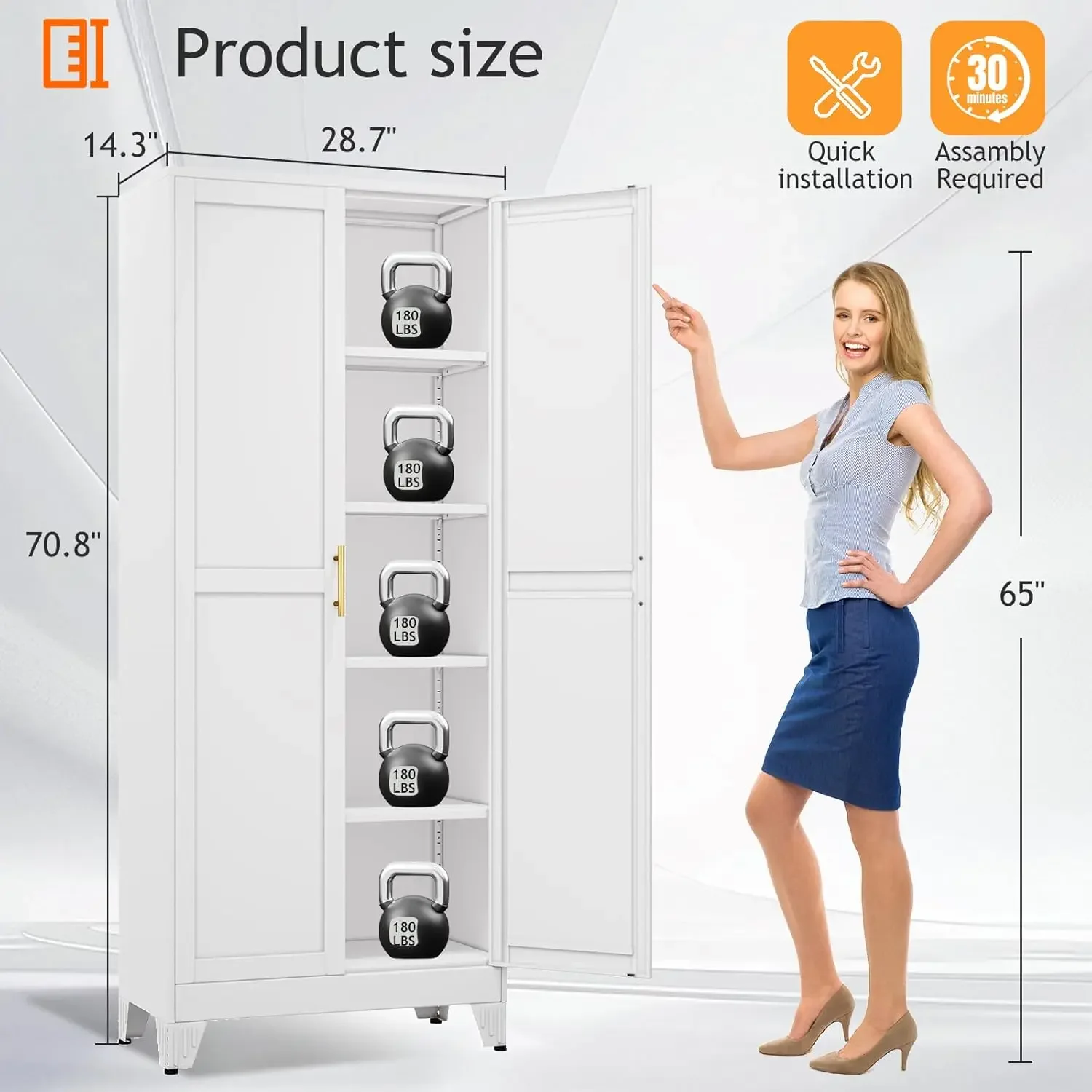 71 Tall Metal Pantry Storage C - Food Storage Kitchen Cabinet 评论和价格