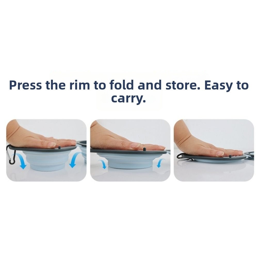 Portable Pet Folding Bowl Doub - Food Storage Dog 评论和价格