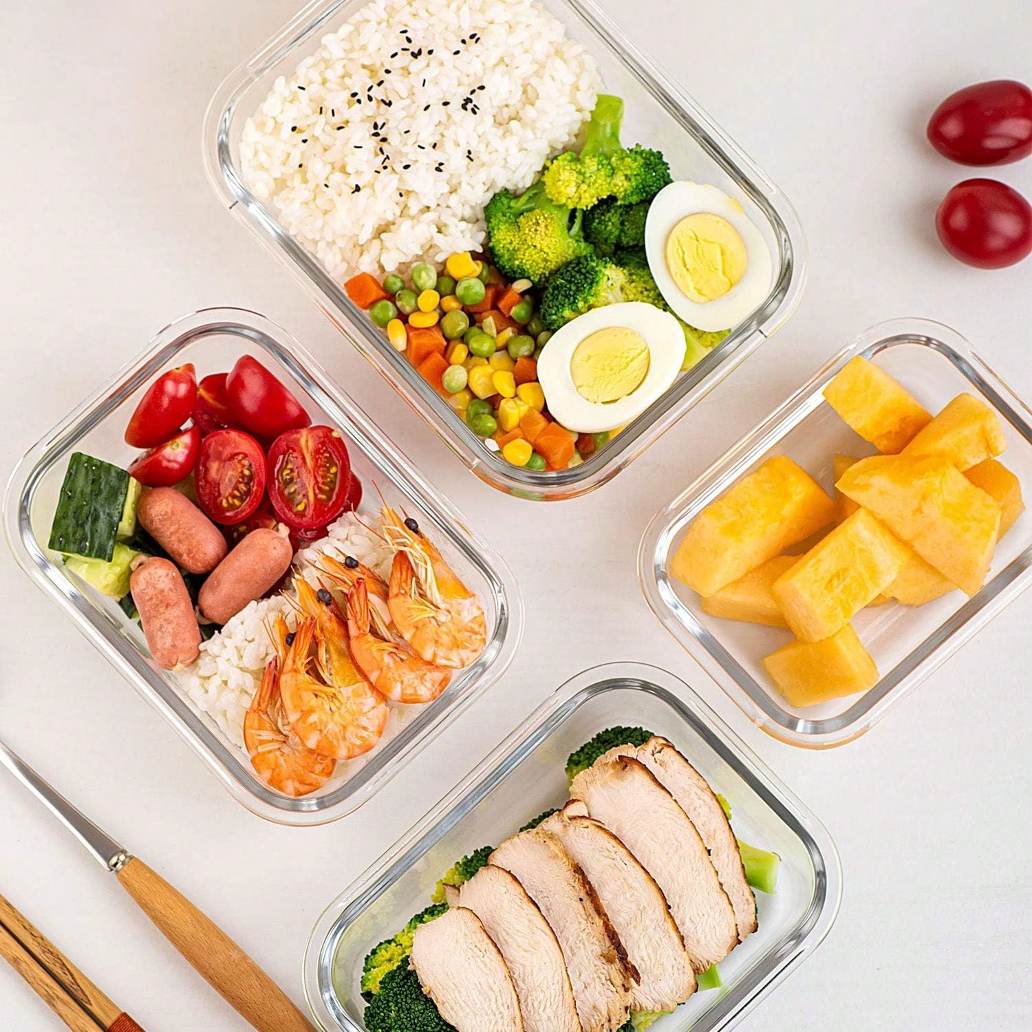 10 Pack Glass Meal Prep Contai - Food Storage Prep Containers 评论和价格