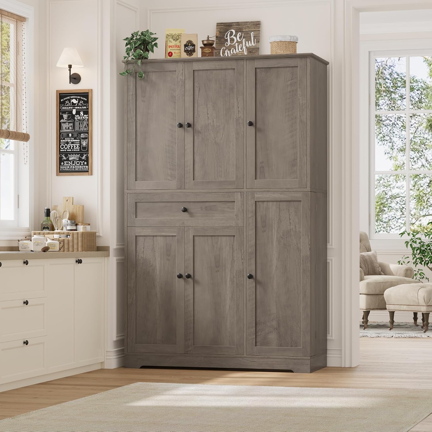 Kitchen Pantry Storage Cabinet - Food Storage Kitchen Cabinet 评论和价格
