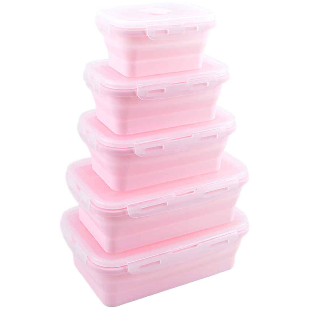 Foldable Silicone Lunch Box Se - Food Storage Safe 评论和价格