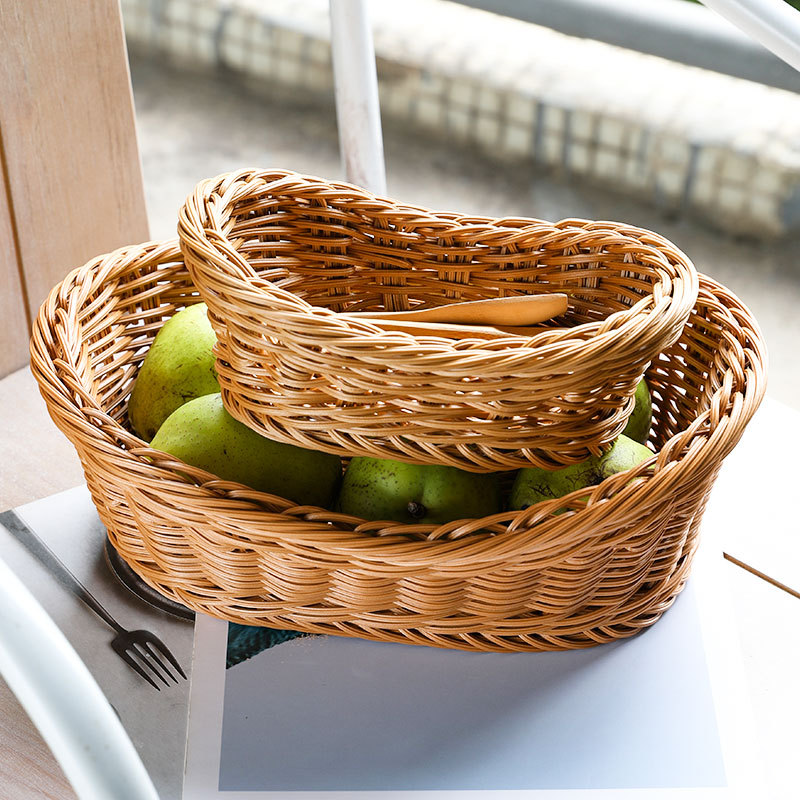 Oval Rattan Woven Storage Bask - Food Storage Plant 评论和价格
