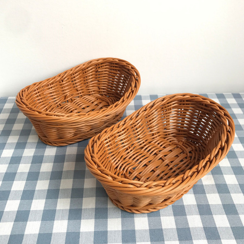 Oval Rattan Woven Storage Bask - Food Storage Plant 评论和价格
