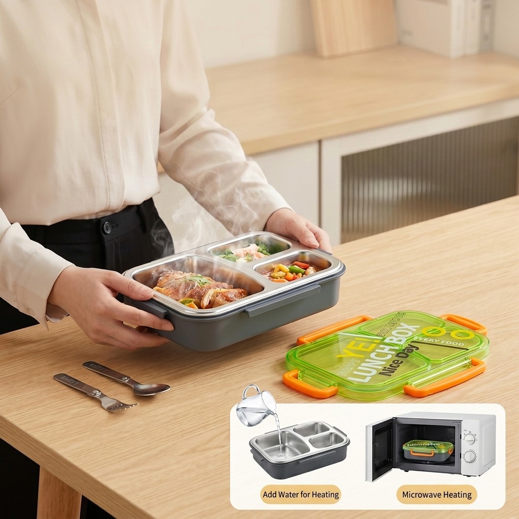 Microwavable 304 Stainless Ste - Food Storage Prep Containers 评论和价格