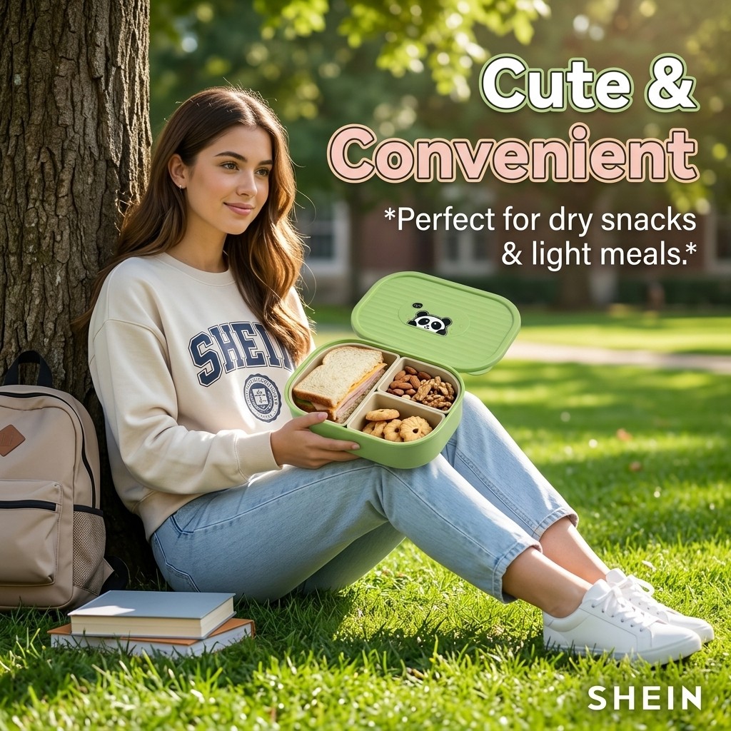 Cute Plastic Divided Lunch Box - Food Storage Safe 评论和价格