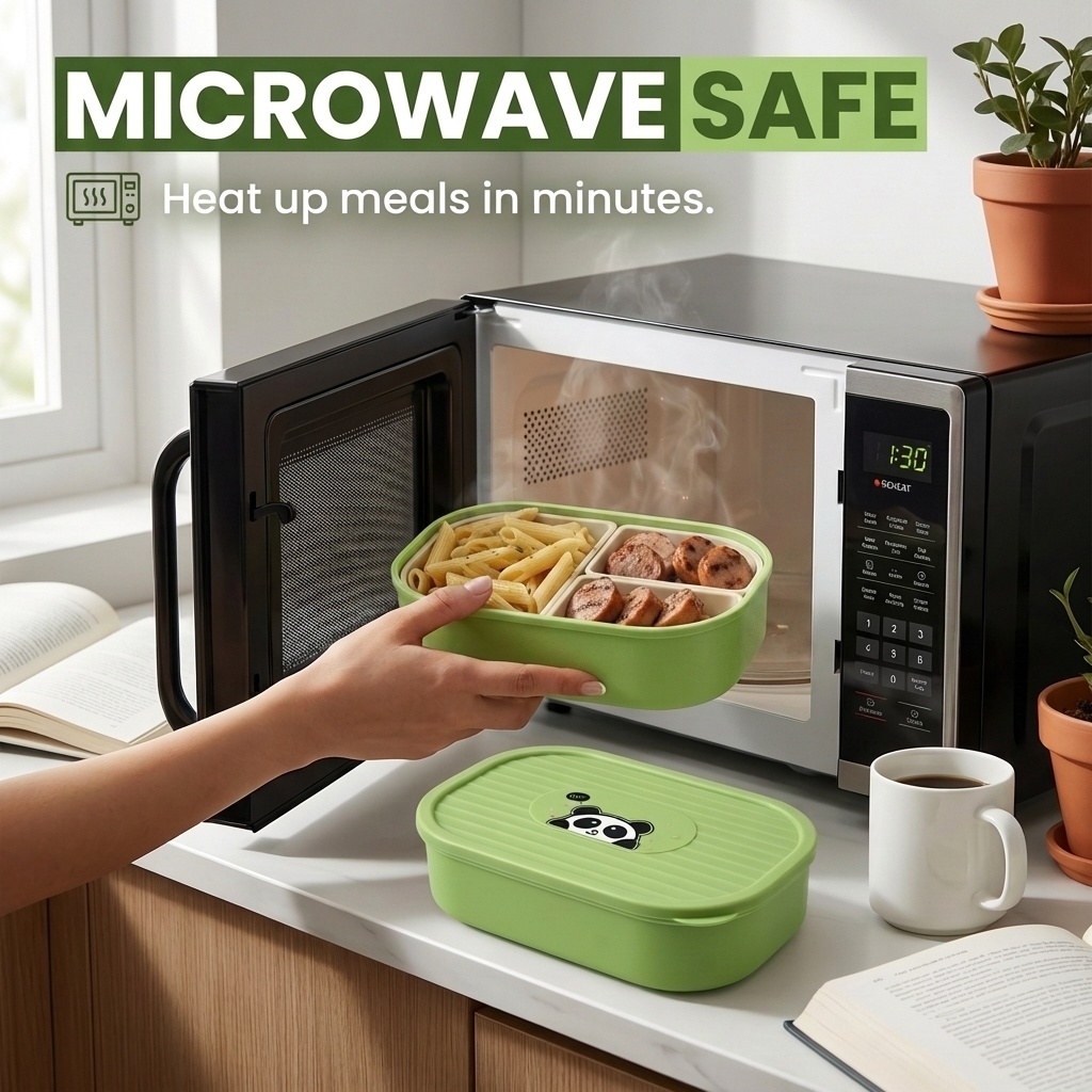 Cute Plastic Divided Lunch Box - Food Storage Safe 评论和价格