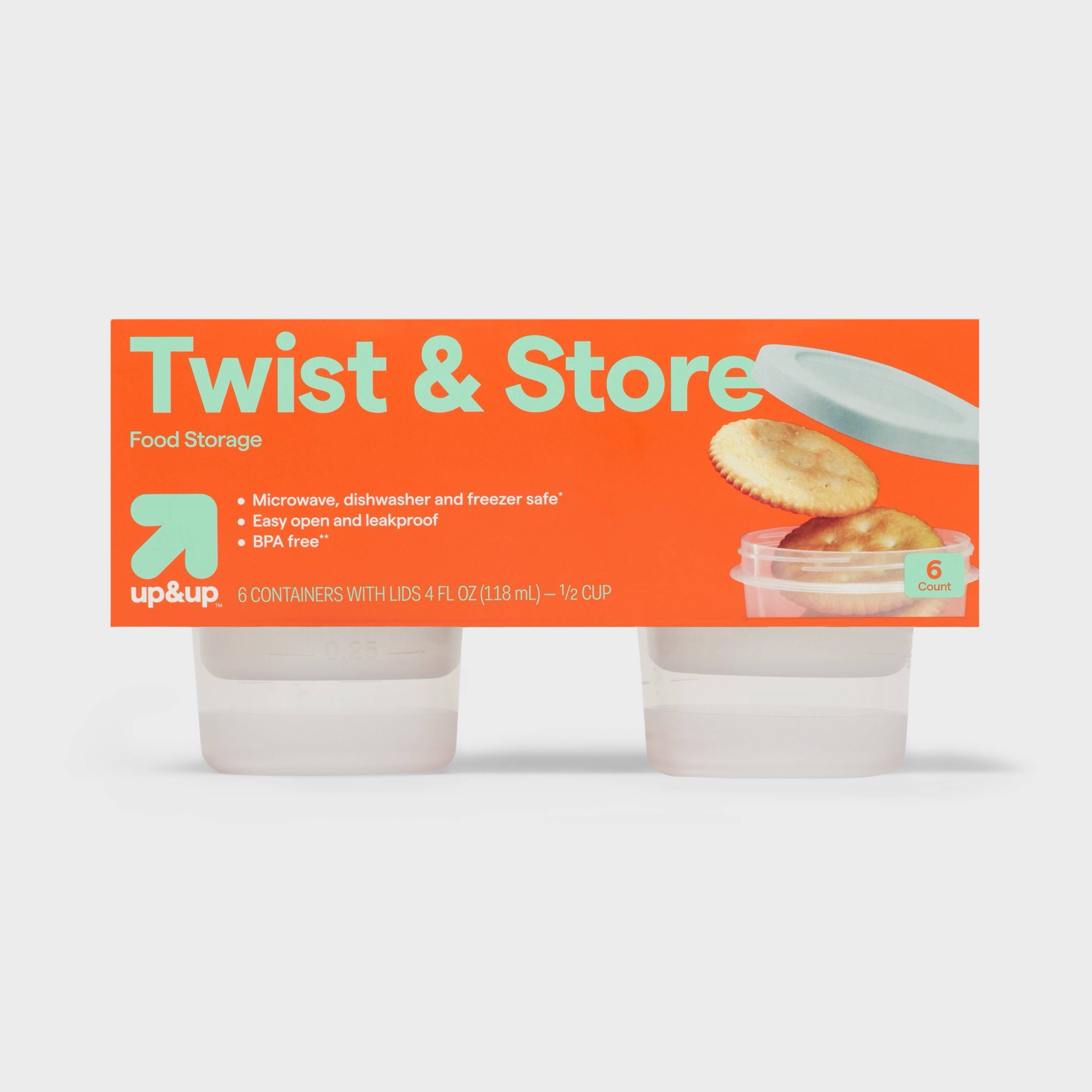 6ct Round Twist-Lock Food Stor - Food Storage Prep Containers 评论和价格