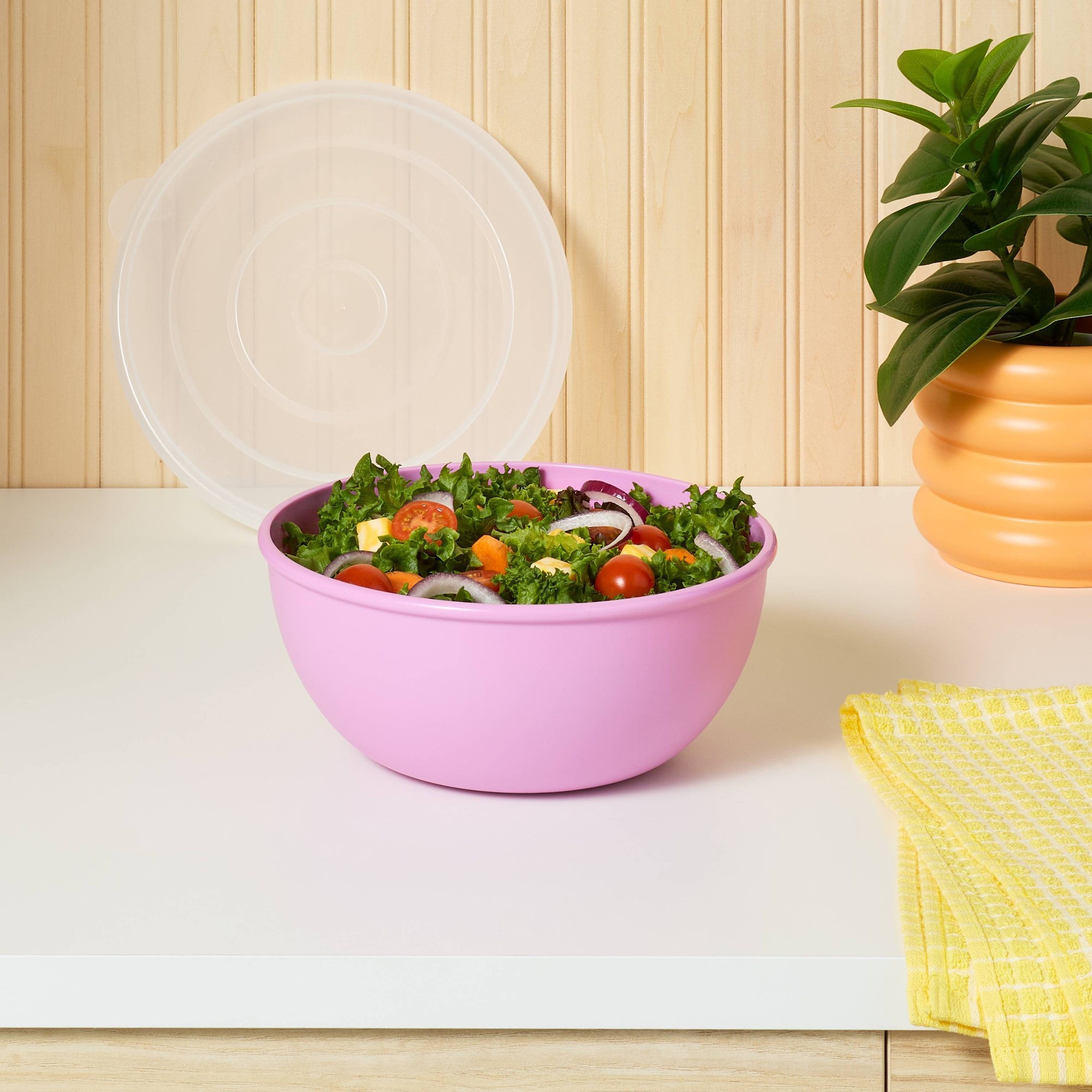 Pink Bowl With Matching Lid, D - Food Storage Prep Containers 评论和价格